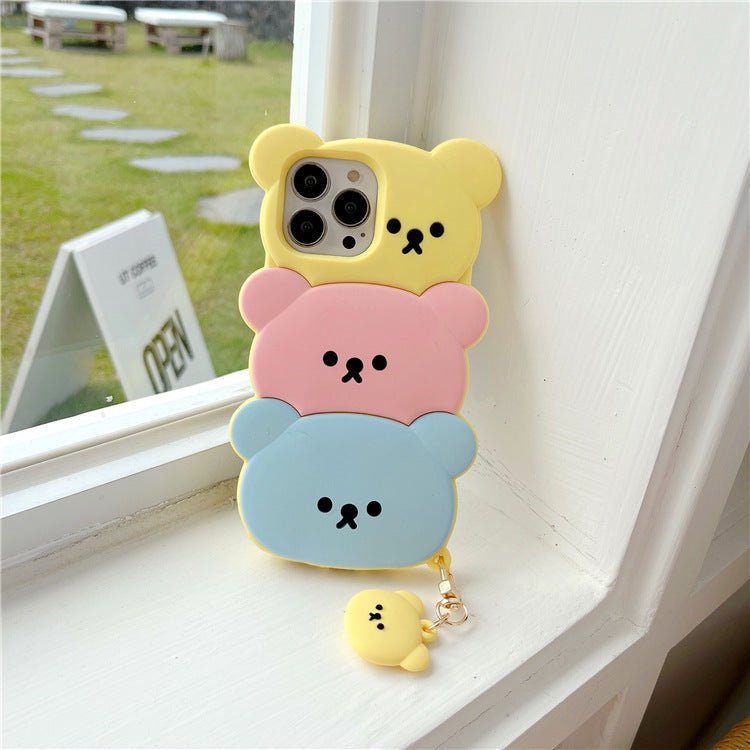 Candy Stack Bear Mobile Phone Case All-inclusive Soft Shell