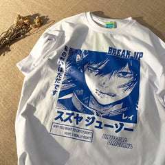 Two-dimensional Short-sleeved Anime Printed Salt T-shirt Loose