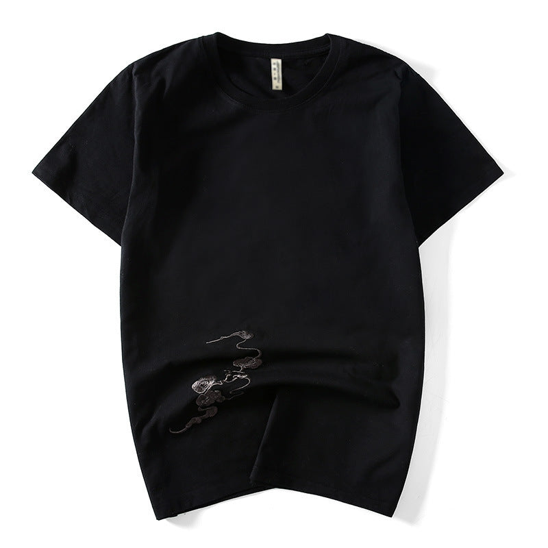 Embroidered cotton T-shirt