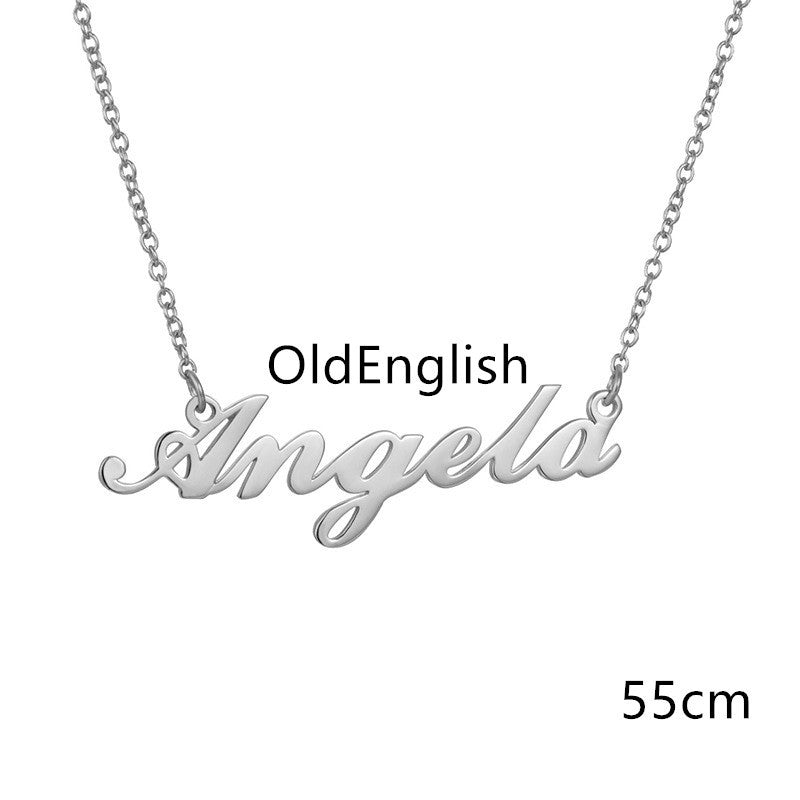 Necklace Alloy Pendant Font Fascinating Pendant Custom Name Necklace Personalized Necklace