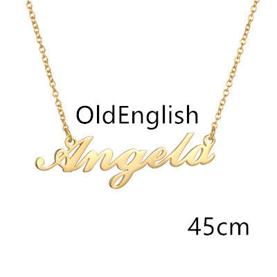 Necklace Alloy Pendant Font Fascinating Pendant Custom Name Necklace Personalized Necklace