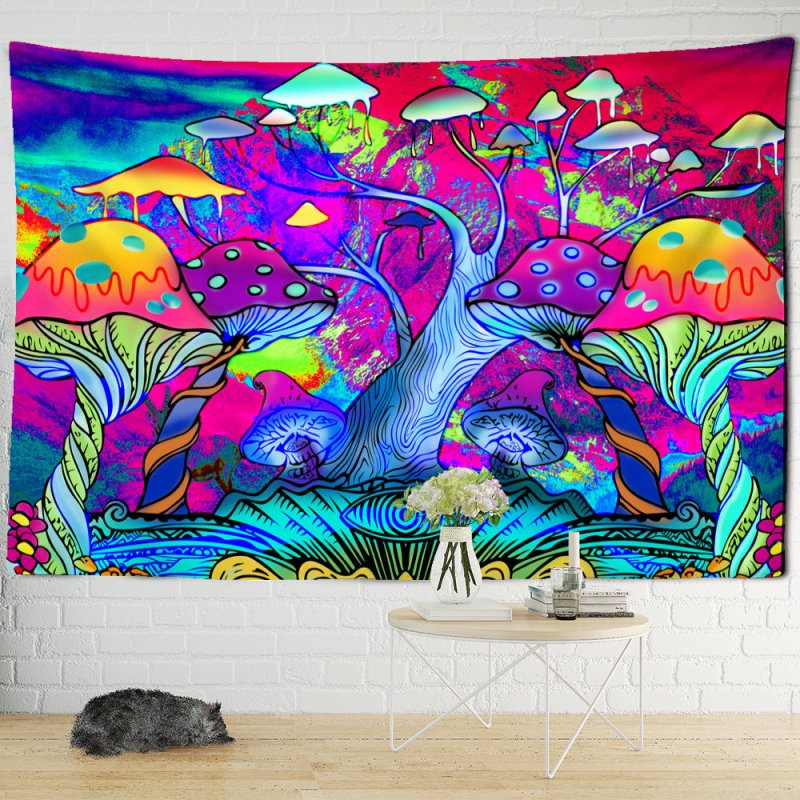 Dream Mushroom Psychedelic Rug Boho Home Decor