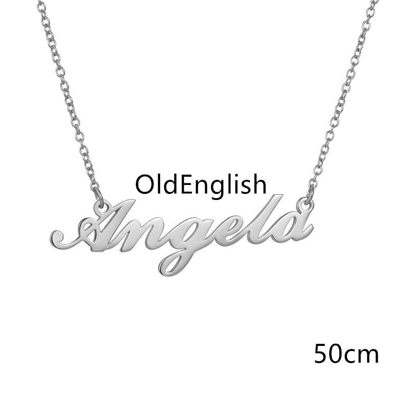 Necklace Alloy Pendant Font Fascinating Pendant Custom Name Necklace Personalized Necklace