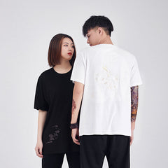 Embroidered cotton T-shirt