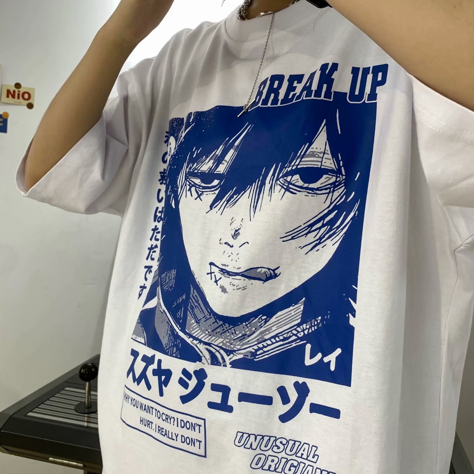 Two-dimensional Short-sleeved Anime Printed Salt T-shirt Loose