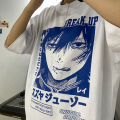 Two-dimensional Short-sleeved Anime Printed Salt T-shirt Loose