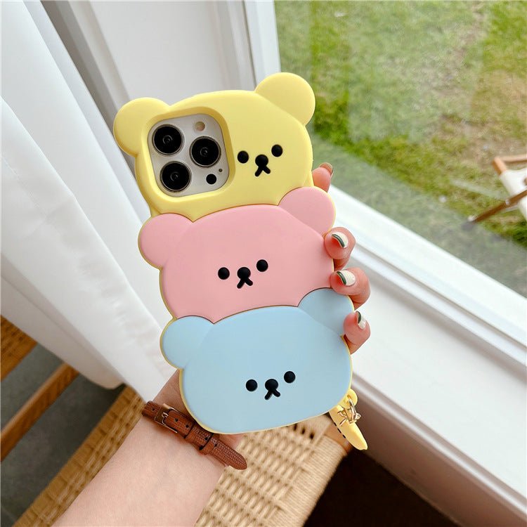 Candy Stack Bear Mobile Phone Case All-inclusive Soft Shell