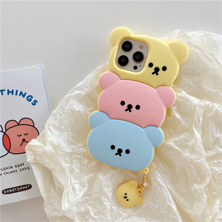 Candy Stack Bear Mobile Phone Case All-inclusive Soft Shell