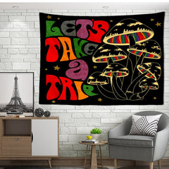 Dream Mushroom Psychedelic Rug Boho Home Decor